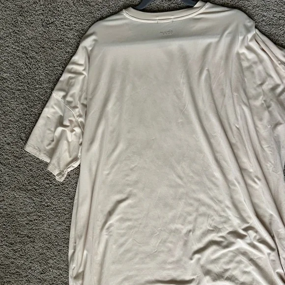 Nuuds Oversized Split Hem Tee in Bone XL - Picture 6 of 7